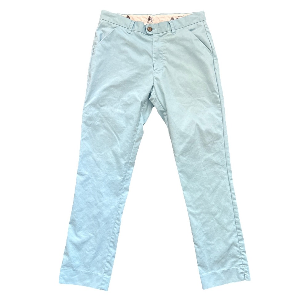 Royal & Awesome Golf Pants Men 32x30 Light Blue Stretch Chino Flat Front